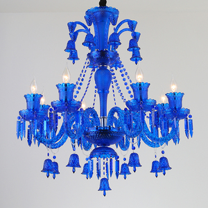 Lustre en cristal multicolore, lumière changeante colorée pour la décoration de mariage, salle de banquet, fête, événement, éclairage suspendu - Product Image 1