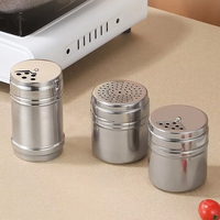 Boîte à épices rotative en acier inoxydable pour barbecue, salière, poivrière, distributeur d'huile absorbante