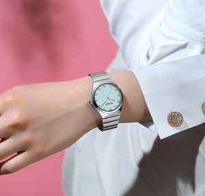 Montres pour femmes CURREN 9110, montres de luxe en acier inoxydable, montre classique à cadran rond à quartz, montres-bracelets pour femmes d'affaires - Product Image 5