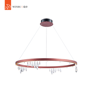 Lustre contemporain ovale en cristal K9 de luxe pour salon de villa et hall d'hôtel - Product Image 2