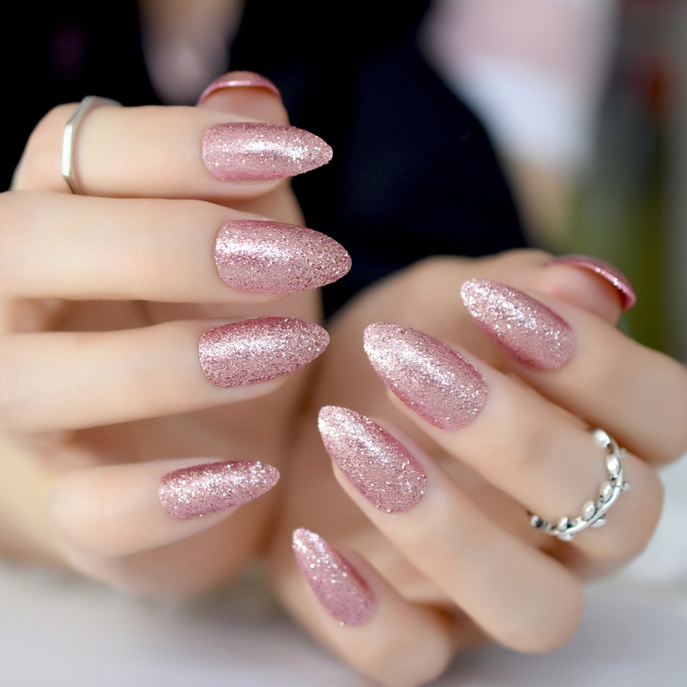 Faux Ongles Effet Métallisé - 24 Pièces Avec Colle - Neuf - Marque Générique