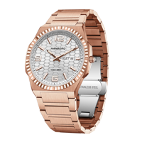 Montre pour homme étanche 10 ATM à quartz, cadran bleu 40 mm, bracelet 18 mm en acier inoxydable, affichage jour/date, texture nid d'abeille, style habillé et décontracté