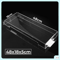 Boîte de rangement pour clavier en acrylique avec logo personnalisé, transparente, anti-poussière, pour clavier mécanique de jeu, prix d'usine OEM, vente chaude