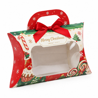 Boîte à bonbons de Noël XJY, boîte cadeau colorée pour gâteaux, boîte à bonbons créative haut de gamme pour mariage avec fenêtre transparente