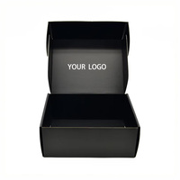 Modische Faltbare Versandkartons mit Individuellem LOGO-Druck, Elegante Matte Quadratische Versandbox, Schwarze Schuhbox