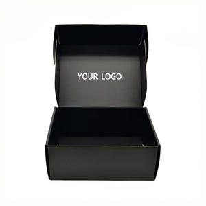 Fashion Foldable Custom LOGO Printing Corrugated Cardboard Shipping Boxes with Elegant Matte Square Mailer Black Shoe <strong>Box</strong> - Product Image 3