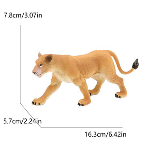 โมเดลสัตว์ป่าจำลอง PVC ข้ามพรมแดน ของตกแต่งรูปเสือ กวาง ลิงทอง วัว สิงโต หมาป่า อูฐ นกนางแอ่น ของเล่น - Product Image 6