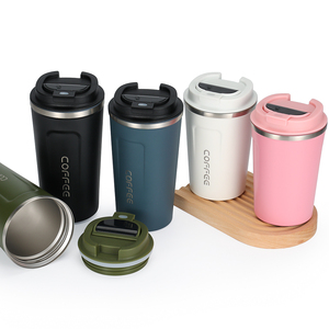 Vaso Térmico Ecológico de Acero Inoxidable de Doble Pared de 380ml y 510ml, Taza de Café de Viaje Reutilizable Aislada al Vacío con Tapa - Product Image 6