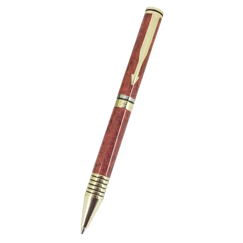 ACMECN 32g Metal Heavy Ballpoint Pen Novelty Design Marble Pattern Gold Accents Custom Brand Ball Pens