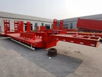 Nouvelle semi-remorque surbaissée à 3 essieux en acier Sinotruk pour excavatrice, capacité 60-80T, poutre principale Q345B de 500 mm
