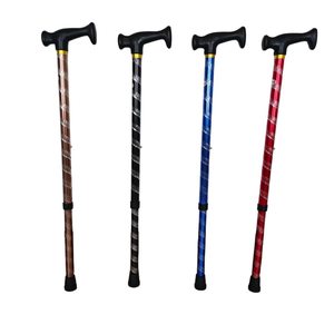 Canne en alliage d'aluminium à une seule jambe avec poignée en T, réglable en hauteur, antidérapante, pour personnes âgées, aide à la mobilité - Product Image 1