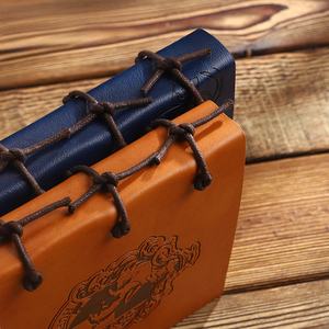 Taccuino da viaggio in pelle in goffratura in bianco con Logo con rilegatura in stile Vintage per viaggiatori stampati all'ingrosso personalizzati - Product Image 2