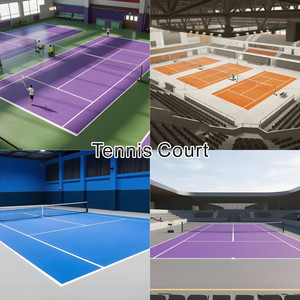 Rouleaux de sol sportif en PVC pour intérieur, série LongJiao 59, pour terrains de tennis et de padel, épaisseur 4,5 mm, revêtement de sol écologique - Product Image 2