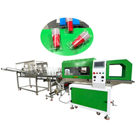 Machine d'emballage horizontale automatique TX pour films, avec ceinture plastique jetable, pour le comptage et l'emballage de gobelets alimentaires et de gobelets de fête