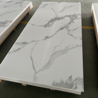 Panneau mural en feuille de SPC ignifuge, imperméable, résistant aux UV, finition marbre, pour appartement, avec système de clic et anti-rayures
