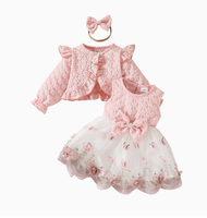 Robes d'anniversaire florales d'automne pour bébé fille de style coréen, 100% polyester, coupe trapèze, mini, pour 2 ans, robe de demoiselle d'honneur, vêtements de fête pour enfants