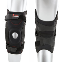Genouillère de course et d'équitation réglable en néoprène avec stabilisateur latéral amovible et élastique