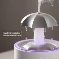 Nouveaux humidificateurs d'aromathérapie en forme de parapluie à distance, 300 ml, ultrasoniques, rotatifs, à gouttes d'eau, diffuseur d'arômes