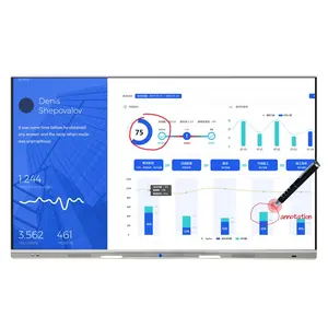 स्कूल और बिजनेस मीटिंग के लिए लॉनटन 65 75 86 इंच टच स्क्रीन इंटरैक्टिव बोर्ड 4K स्मार्ट व्हाइटबोर्ड