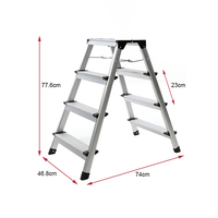 Échelle moderne en aluminium pliable 3/4/5 marches EN131/EN14183 Échelles portables Tabouret Escalera Pequea Usage domestique