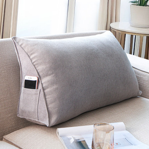 Cojín de Soporte Lumbar Portátil, Respaldo Triangular con Funda Lavable Extraíble, Relleno de Algodón para Sofás y Hoteles - Product Image 4