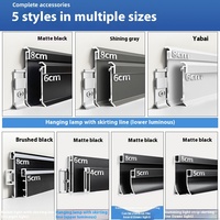 6/8 Fuß Sockel leuchte aus Aluminium legierung mit LED-Lampen schlitz Offene Edelstahl-Eck leuchte mit Metall atmosphäre für den Boden gebrauch