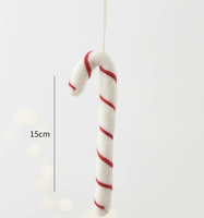 Décorations de Noël en feutre en forme de mini-bâtonnet, pendentifs mignons pour sapin de Noël, décorations de Noël pour la maison et les fêtes