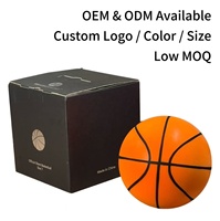 Ballon de basketball silencieux en mousse PU haute densité OEM, taille 7 (29,5 po), pour entraînement en intérieur, souple, sûr, faible bruit, approvisionnement en gros