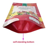 Sacs refermables personnalisés pour fruits secs avec fermeture éclair sur le dessus du sac