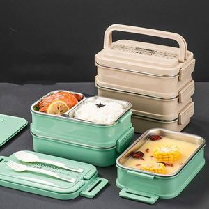 304 Stainless Steel <b>Insulated</b> <b>Lunch</b> <b>Box</b> OEM ODM Student Multi-Layer Bento <b>Box</b> Adult Portable Compartment Heatable - Product Image 2