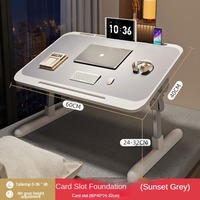 Bureau d'étude pliable compact en MDF et PU à angle réglable avec lampe pour utilisation en salon ou en tant que bureau d'ordinateur