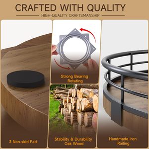 Organizzatore giradischi in legno mobile <span class=keywords><strong>Lazy</strong></span> <span class=keywords><strong>Susan</strong></span> per la casa decorazione organizzazione di stoccaggio tavolo da pranzo dispensa cucina controsoffitto - Product Image 6