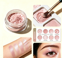 GUANZUN Baby Pink Kosmetik Metallic Glanz Aluminium Glitzerpuder 36M Haltbarkeit Kostenlose 1g Probe Lidschatten Highlighter DIY