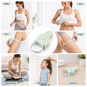 Ruban à mesurer corporel rétractable 150 cm 60 po avec double échelle et verrouillage automatique, outil <span class=keywords><strong>portable</strong></span> de suivi de la forme physique OEM - Product Image 3