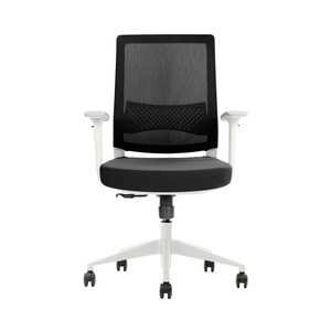 Chaise de bureau ergonomique Vaseat à dossier moyen, réglable en hauteur, pivotante en aluminium et chaise de travail informatique de direction avec accoudoirs - Product Image 2