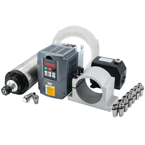 Hltnc 3KW nước làm mát trục chính + 220V/380V/110V 3/4Kw tần số biến tần Hy + er20 collcet + 100mm trục chính kẹp + bơm cho CNC - Product Image 1