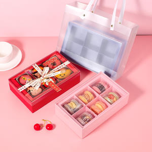 Boîte à macarons, biscuits, pâtisseries, bonbons, avec fenêtre transparente, emballage blanc pour gâteaux et biscuits avec grille, pour aliments - Product Image 5