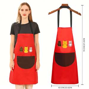 Adjustable Waterdrop Resistant Custom Made <b>Aprons</b> with 2 Pockets Ideal for Chef & BBQ Custom Kitchen Wear - Product Image 1