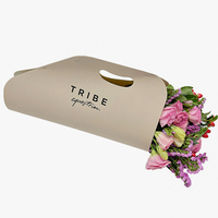 Sacs cadeaux en papier artistique personnalisés, sacs d'emballage pour bouquets avec poignée, sacs d'emballage pour fleurs, sacs d'emballage pour cadeaux de mariage