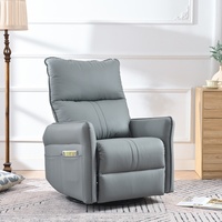 Fauteuil de massage moderne minimaliste avec cadre métallique, fonction pivotante et basculante, pour salon, canapé inclinable électrique, en stock aux États-Unis