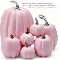 AYOYO NOUVELLE ARRIVÉE Halloween 7 pièces Citrouilles en plastique portables pour décoration extérieure, mariage et Thanksgiving