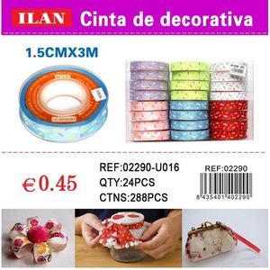 Ilan Decorative Tape 1.5Cm X 3M Assorted Colors For Crafting And Gift Wrapping - Product Image 3