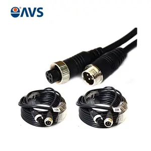 Vehicles Monitoring Extension Cable 4-pin Aviation Extension Cable for CCTV 5 Meters 10 Meters Length Can be Ordered