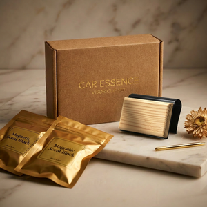 Diffuseur d'aromathérapie magnétique en bois écologique pour voiture avec <span class=keywords><strong>clip</strong></span> de fixation sur pare-soleil et trois blocs de recharge parfumés longue durée pour camion - Product Image 3