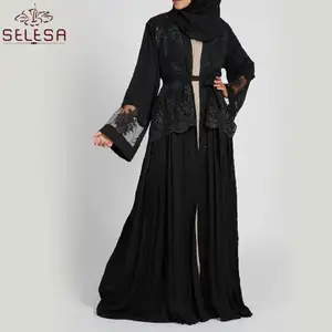 Vestido गर्म बेच सस्ते थोक नवीनतम इस्लामी मुस्लिम कपड़े लांग कफ्तान कढ़ाई Abaya Muslimah पोशाक