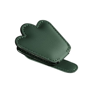 Leather Sunglasses <b>Clip</b> Army Green <b>Car</b> Visor Holder Multi Functional Eyeglasses Organizer - Product Image 1