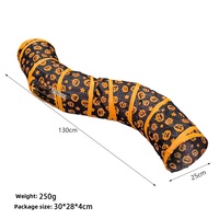 Nouveauté : Tunnel pliable pour chat, jouets à mâcher sur le thème de la citrouille d'Halloween pour chats