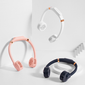 Ventilateur de cou portable sans pales, mains libres, pour usage extérieur et en voiture, rechargeable USB, <span class=keywords><strong>3</strong></span> vitesses, mini ventilateur personnel - Product Image 1