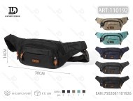 Borsa da uomo in microfibra di pelle sintetica con chiusura a cerniera rettangolare per viaggi all'aperto - Product Image 1