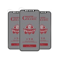 Protection d'écran en verre trempé anti-espion mat doux pour iPhone 15 Pro Max, film PET nano-céramique 3D anti-regard indiscret et anti-rayures